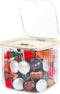 Clear Coffee Pod Holder with Lid, Small Food Storage Organizer Bins for Kitchen, Pantry, and Cabinet Organization