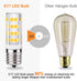 E17 LED Bulb Dimmable 5W, 40W Incandescent Equivalent, Fits Whirlpool Maytag GE Kenmore LG Microwave, 2-Pack