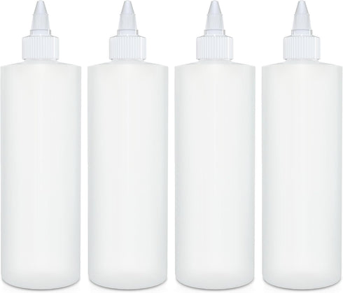 BRIGHTFROM Condiment Squeeze Bottles, 16 OZ Empty Squirt Bottle with Twist Top