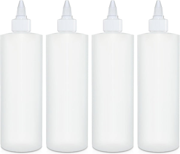 BRIGHTFROM Condiment Squeeze Bottles, 16 OZ Empty Squirt Bottle with Twist Top