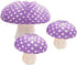 3Pcs Purple Large Mushroom Shaped Paper Lanterns for Forest Jungle Wonderland Themed Birthday Party Decor