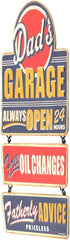 Dad's Garage Linked and Embossed Vintage Metal Sign - Great Gift Idea