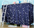 CLARA Single Sleeper Bunk Bed Curtain, College Dorm Canopy Bedding Tent, Dark Blue, 1 Panel