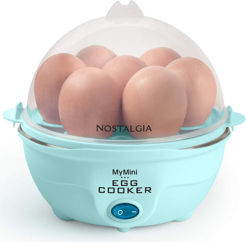 Nostalgia Retro Electric Large Hard-Boiled Egg Cooker, 7 Capacity, Poached, Scrambled, for Keto & Low-Carb
