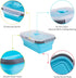Set of 4 Collapsible Food Storage Containers with Airtight Lid, 27 oz, Kitchen Stacking Silicone Meal Prep Containers