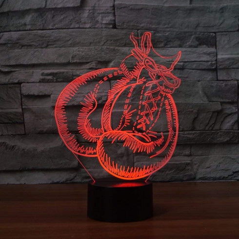 YTDZLTD 3D 16 Boxing Gloves Night Light Colors Changing USB Powered Remote Control Touch Switch Decor Lamp Optical