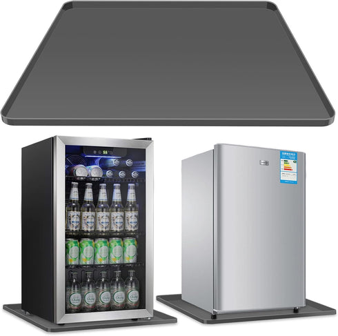 Mini Fridge Silicone Mat - 24''x24''x0.5'' Grey Under Mat for Fridge & Freezer, Prevents Appliance Leaks