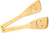 2-Piece 12-Inch Bamboo Smiley Face Wooden Spoons & Spatula, Kitchen Cooking Tools for Nonstick Cookware