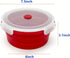 1200ml Large Camping Bowl with Foldable Spoon, Collapsible Bowl with Lid for Travel and Food Storage