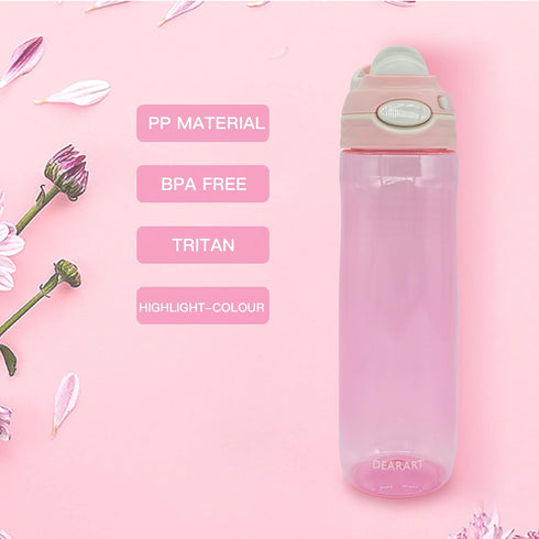 DEARART 2-Pack 26oz Water Bottles - Pink and Sky Blue, AUTOSEAL Wide Mouth, BPA Free, Leakproof, Easy Clean
