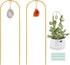 2PCS Small Plant Gold Trellis Indoor, Mini Metal Houseplant Decor Support for