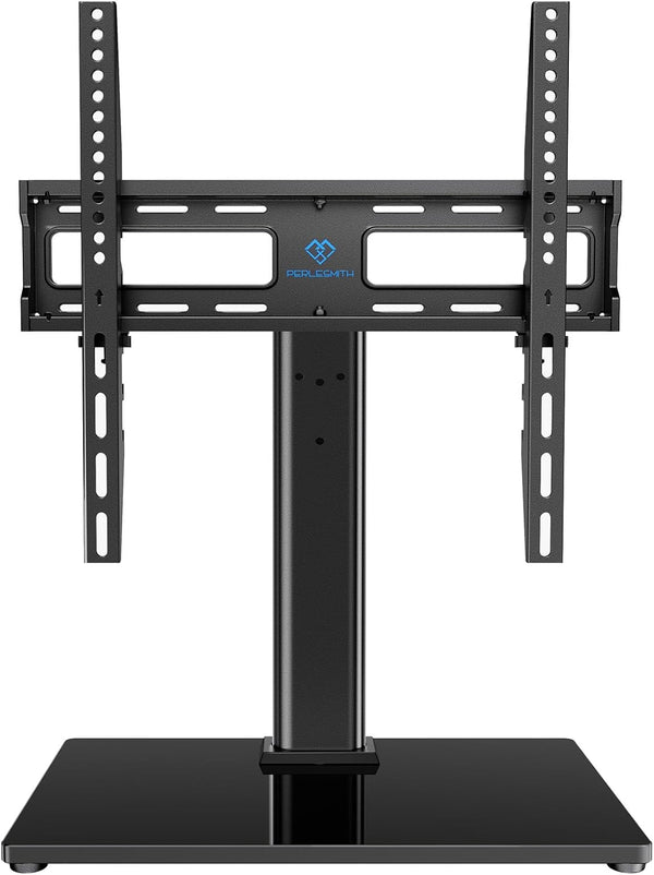 PERLESMITH Swivel Universal TV Stand/Base, Table Top TV Stand for 32-60 inch LCD LED TVs, Height Adjustable