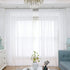 LONGTAI Window Ivory Sheer Curtains, 120 Inches Long 2 Panels Basic Rod Pocket Panel for Bedroom Living Room
