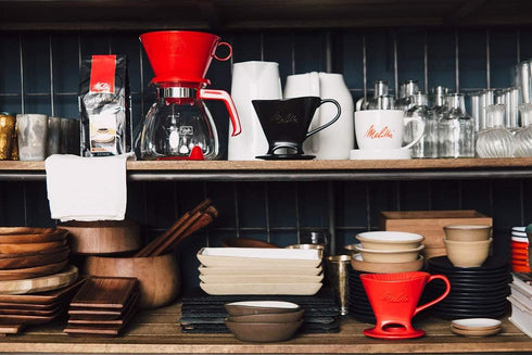 Melitta 640820 Ready Set Joe Filter Cone, Pourover Cone Manual Brewer, One Cup Brewer, Red
