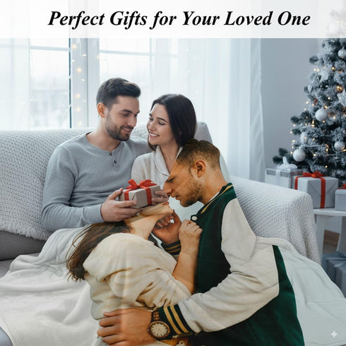 Custom Blanket with Picture Text Personalized Valentines Gift for Girlfriend Boyfriend Customized Throw Blanket
