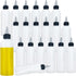 20 Pcs 4 Oz Plastic Squeeze Condiment Bottles with Twist-on Cap Lids, Squirt Sauce Bottles for Ketchup, Mustard, Olive