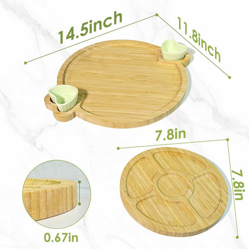Charcuterie Boards Gift Set: Bamboo Cheese Board Set - Unique Gifts for Mom, Housewarming, Wedding, Bridal Shower