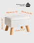UHBD042W YMYNY Storage Ottoman, Small Foot Stool Ottoman with Storage, Foot Rest with Padded Seat, Teddy Velvet, Sturdy