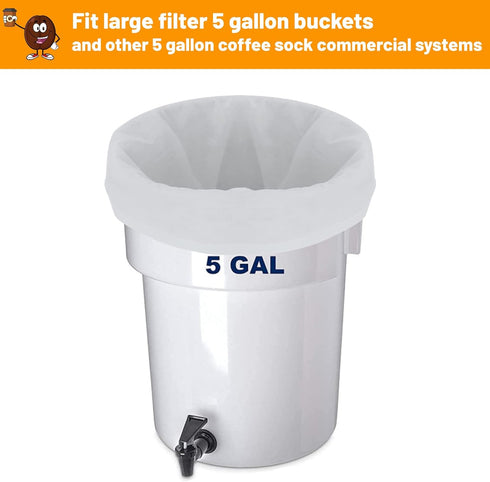 50 Pack Cold Brew Coffee Filters, 20" X 20" Commercial Filter Bags for Brewing Up to 5 LBS Coffee