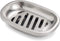 IMEEA Silver Soap Dish, SUS304 Stainless Steel Brushed Bathroom Soap Holder with Drain