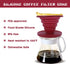 Prasacco Collapsible Pour Over Coffee Maker, Portable Silicone Dripper, Reusable Filter for Camping, Home, Office