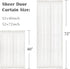 jinchan Linen French Door Curtain 40 Inches Long - Open Weave Semi-Sheer Decor - 1 Panel with Tieback, White