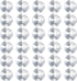 PATIKIL K9 Crystal Octagon Beads 2 Holes Pendants, 30 Pack 26mm Chandelier
