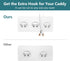 KaiwayInno 8 Pack Shower Caddy Adhesive Replacement, Strong Shower Shelf Adhesive Hooks for Corner Shelf Basket