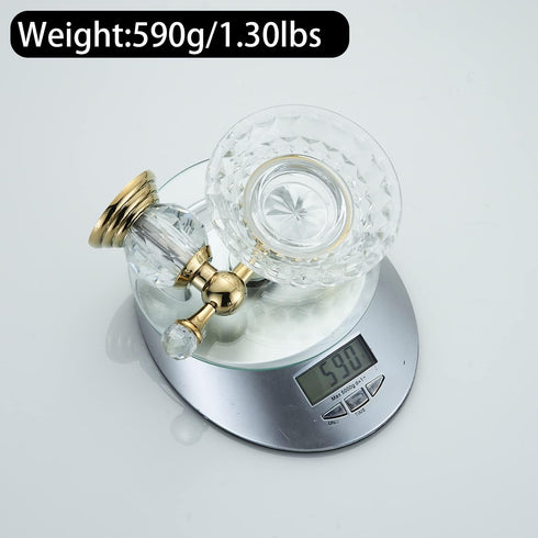 WOLIBEER Crystal Soap Dish Holder, Polished Gold Shower Soap Holder Stainless Steel Soap Saver Tray for Bathroom Wall
