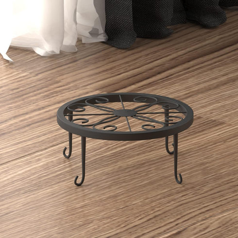 TYz Set 3 Metal Potted Plant Stand of (Black)