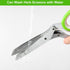 Multipurpose Sharp Kitchen Herb Cutter Shears - Herb Scissors with 5 Stainless Steel Blades, Safety Cover, Cleaning Comb