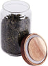 LEAVES AND TREES Y Glass Tea Canister, 25 FL OZ/750ml Airtight Bulk Food Storage Jar for Loose Leaf Tea, Coffee Bean (6