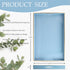 15.6" 10.2" Spsyrine Blue Decorative Serving Tray with Handles, Elegant Plastic Coffee Table Tray for Ottoman, Living