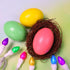 2 Pack 27FT 100 GlowVibe Easter Lights Total LED Multi Color White Wire Glass Mini Egg-Shaped String Lights Plug