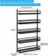 X-cosrack 5 Wall Mount Spice Rack Organizer Tier Height-Adjustable Hanging Spice Shelf Storage for Kitchen Pantry