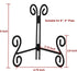 2 Pack 6 Inch Black Plate Stand Holder for Display, Foldable Iron Table Easel for Picture, Photo Frame, Decorative Plate