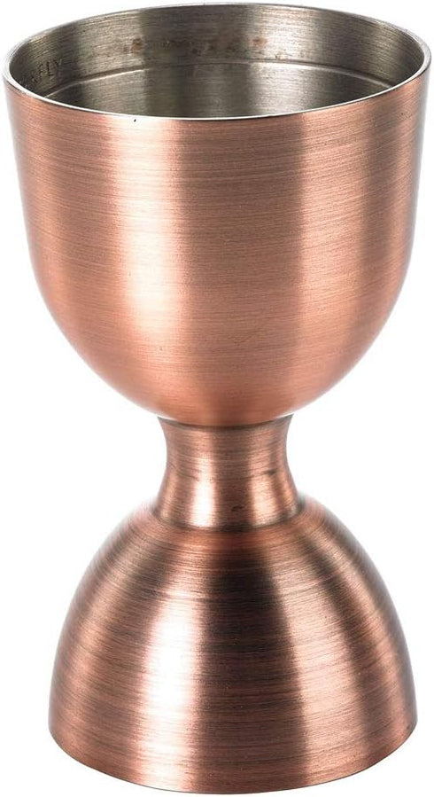 Barfly M37006ACP Heavy-Duty Bell Jigger, Straight Rim, 1 oz x 2 oz, Antique Copper