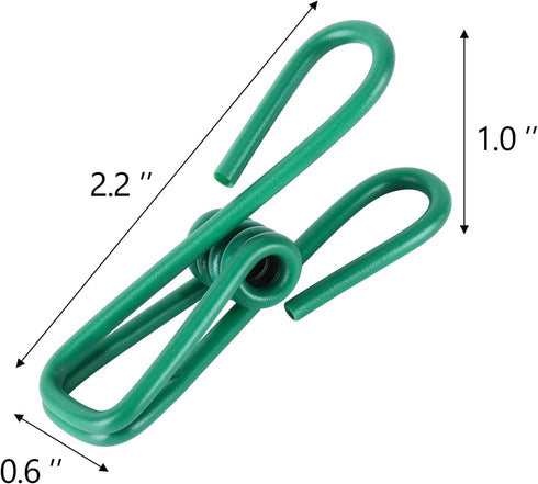 30pcs Chip Clips, 2.2 Inch Bag Clips, Small Metal Clothes Pins, Colored