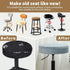 Dia.11-13" Grey,1 Count) SINOSSO Bar Stool Cover, Super Soft Velvet Round Stretchy Washable Dustproof Slipcover