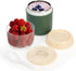2 Pack 24oz 2-in-1 Eorbow Insulated Yogurt Container, Breakfast On the Go Cup with Plastic Topping Cereal Oatmeal Cup
