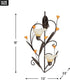15x7.5x3.5, Zingz & Thingz Beauty in The Petals Collection Floral Lily Tealight Candle Wall Sconce, Amber Lilies