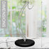 Modern Banana Holder Stand - Patented Tree Hanger with Stainless Steel Rack and Wood Base for Kitchen Use (Black/Silver)