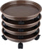 Skelang 4 Pcs Plant Caddy 11.8 Inches, Plant Pallet with Brake Wheels, Plant