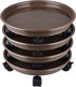 Skelang 4 Pcs Plant Caddy 11.8 Inches, Plant Pallet with Brake Wheels, Plant