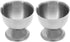 Bonsicoky 2 Pcs Silver Egg Cups - Stainless Steel Egg Holder -