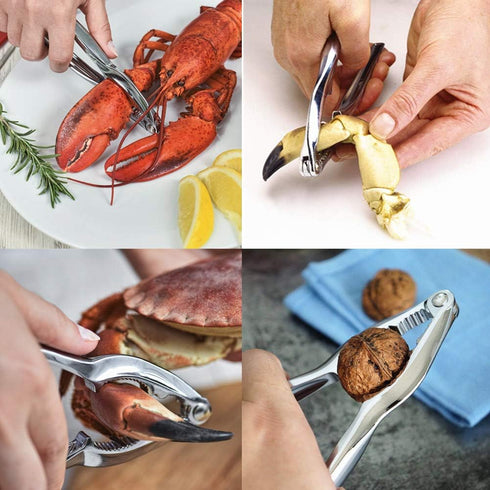 Set, 8Pcs Set Lobsters Crackers and Picks Crab Leg Cracker Tools - Stainless Steel Seafood Crackers & Forks Nuts