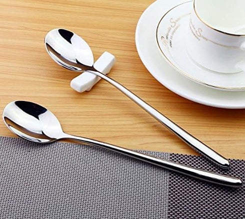 Miupoo Korean Soup Spoons, Stainless Steel Long Handle Tablespoon, Pack of 5