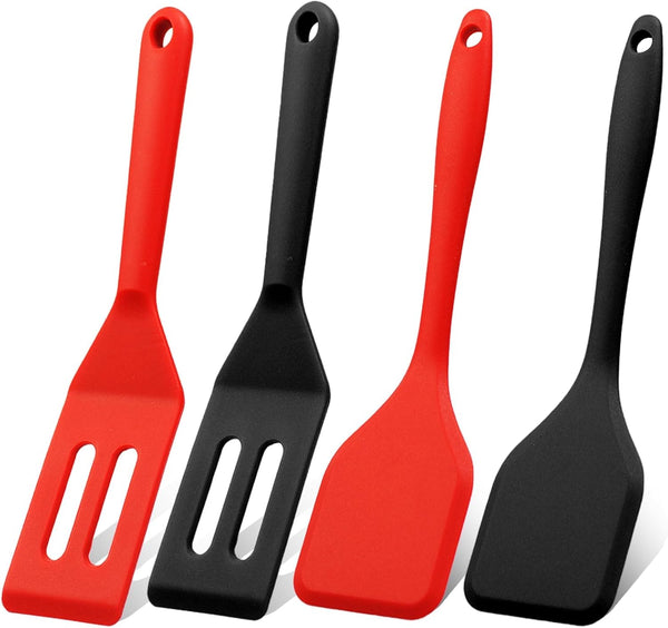 Mini Silicone Brownie Serving Spatula Set, Flexible Non Stick Turner for Flip Eggs, Crepe, Steak, Pizza Kitchen Utensil