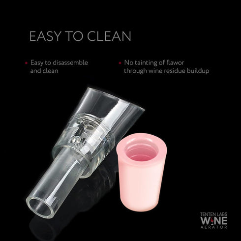 TenTen Labs Wine Aerator Pourer (2-pack), Premium Aerating Spout and Decanter Set, Gift Box Included, Rose Gold