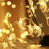 WFGGEH 10ft 20 Moon Star String Lights Plug in, LED Star and Moon Fairy Lights Warm White for Birthday Party Christmas